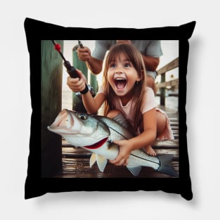 Girls love to fish Pillow