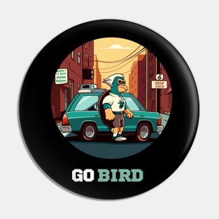 Go bird Philadelphia eagles football player graphic design cartoon style beautiful artwork Pin