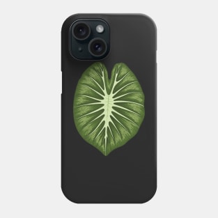 Colocasia white lava big leaf Phone Case