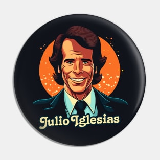 Julio Iglesias // Retro Style Fan Design Pin