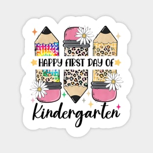 First Day Kindergarten Teacher Leopard Pencil Back to School Magnet