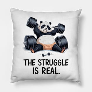 Panda Struggle Pillow