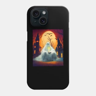 White Ghost Celebrating Christmas Tree Halloween Gothic Phone Case