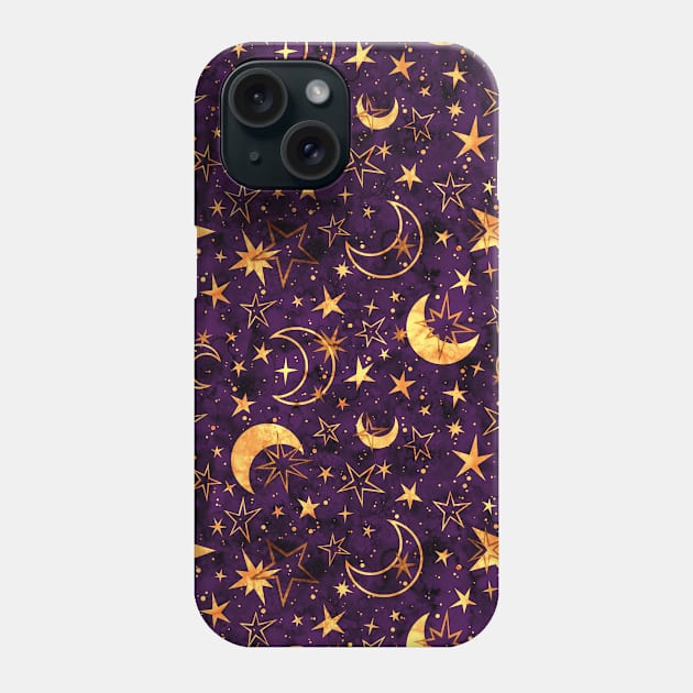 Purple Night Sky Shimmer Phone Case by Spookish Delight