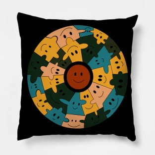 Everyone Belongs Retro Colors Puzzle Design Pillow