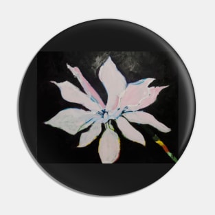 Pink and White Flower Pin