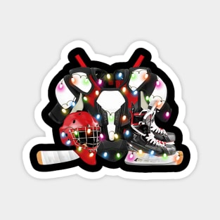 Christmas ice hockey outfit Happy Hockeydays Sport Magnet