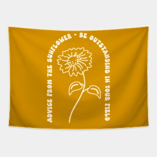 Sunflower Funny Motivational Quote Tapestry