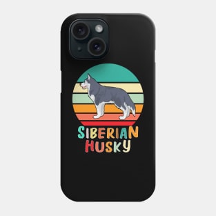 Vintage Retro Siberian Husky Phone Case