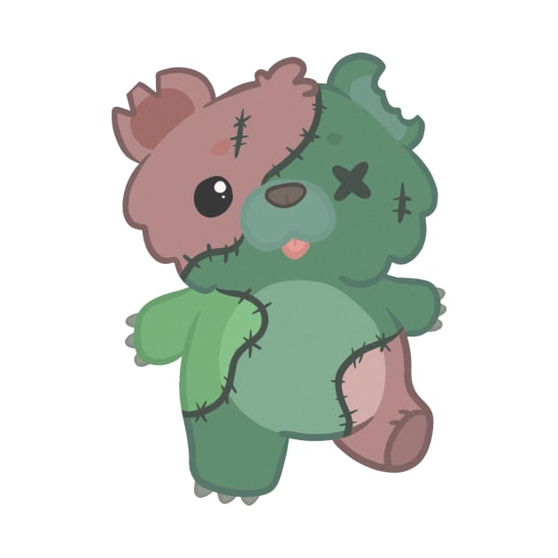 Zombie teddy bear by IcyBubblegum