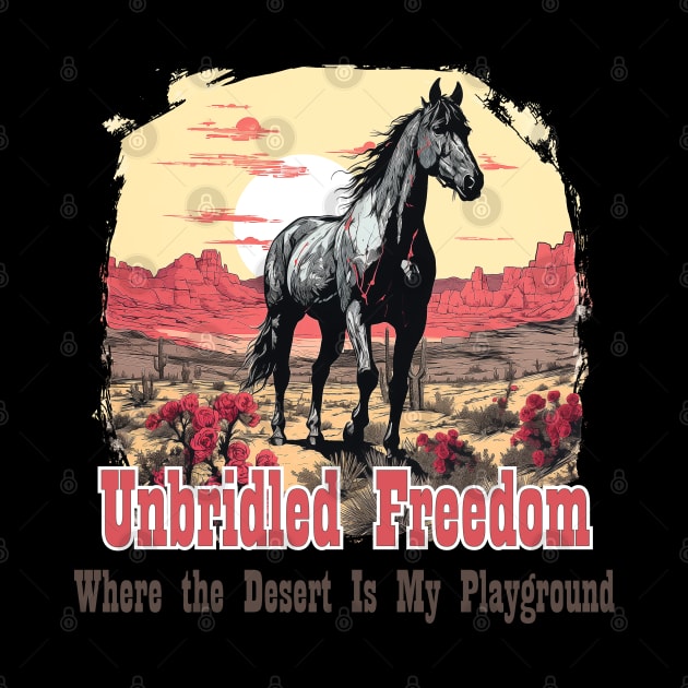 Unbridled Freedom Wild Stallion in the Desert by VoluteVisuals