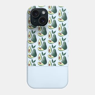 watercolor avocados Phone Case