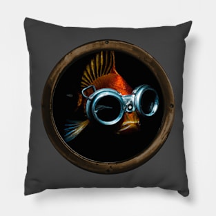 Steam punk fish Pillow