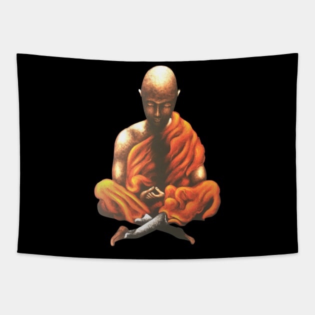 Buddha Yoga Meditation Spiritual Buddhist Monk Gift Tapestry by peter2art