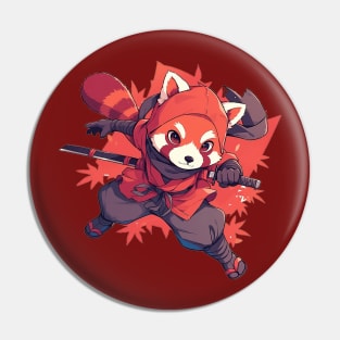 Red Panda Ninja Pin