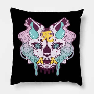 Japanese mask illustration Pillow