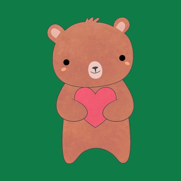 Kawaii Brown Bear T-Shirt by happinessinatee