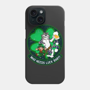 F-14 Tomcat - Who Needs Luck Baby! - Grunge Style Phone Case