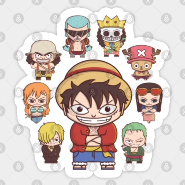 All Straw Hat Pirates Crew Logo Sticker for Sale by