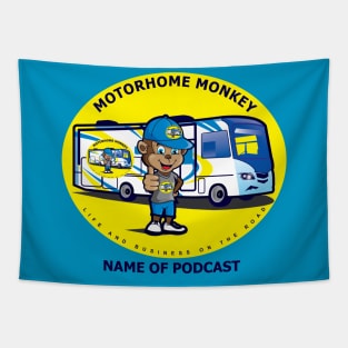 MotorHome Monkey Full Logo Tapestry