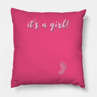 Baby pink footprints Pillow