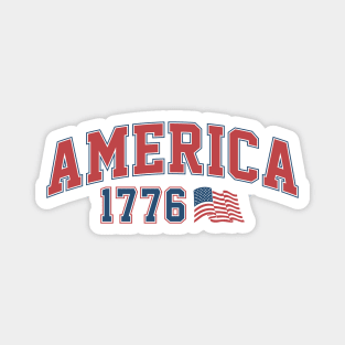 America Arched Varsity Font Magnet