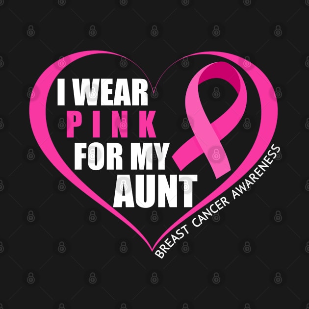 I Wear Pink For My Aunt Breast Cancer Awareness by NAWRAS