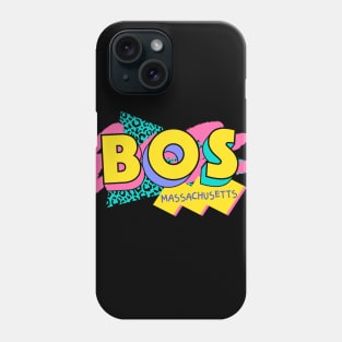 Boston, Massachusetts Retro 90s Logo Phone Case