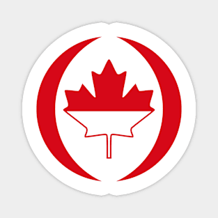 Indonesian Canadian Multinational Patriot Flag Series Magnet