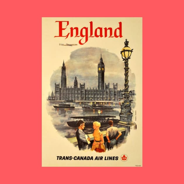 Vintage Travel Poster - England United Kingdom by Starbase79