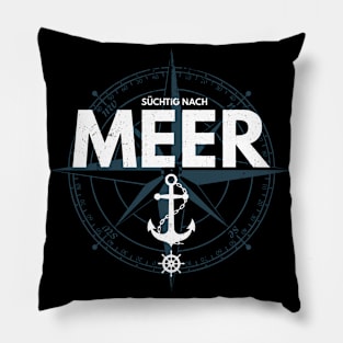 Addicted To Sea, Vacation, Sailing, Travel Pillow