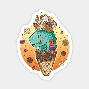 Dino Ice Cream Magnet