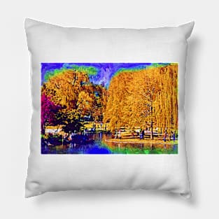 Spring At The Pond Pillow