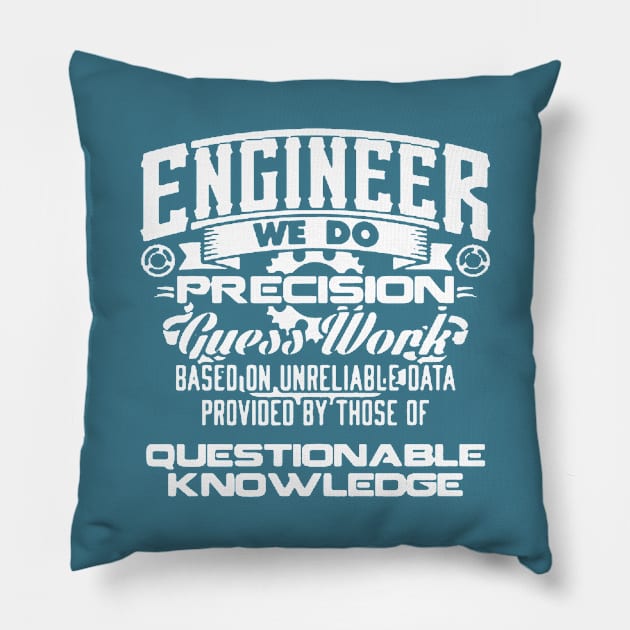 Engineer Design. For any Engineer, mechanical, civil, software, social, IT. Pillow by BecomeAHipsterGeekNow