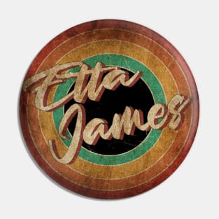 Etta James - Vintage Circle Art Pin