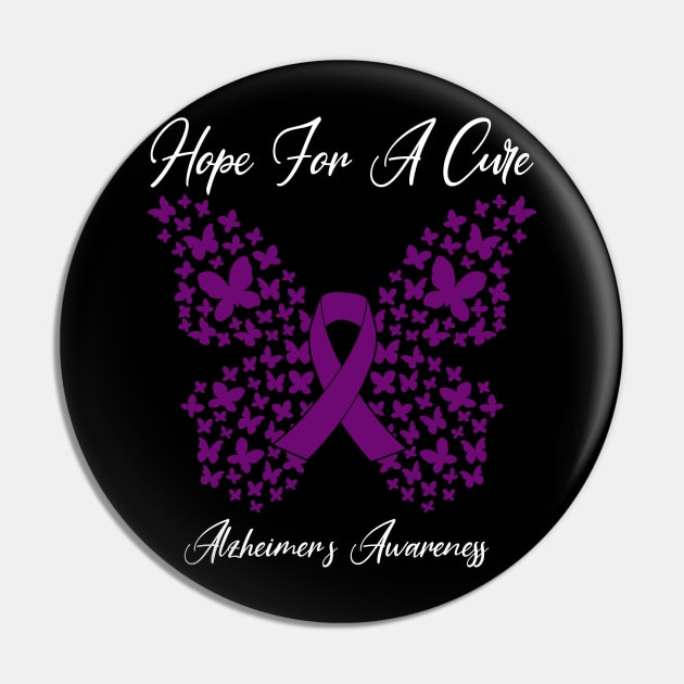 Hope For A Cure Butterfly Gift  Alzheimer's 3 Pin by HomerNewbergereq