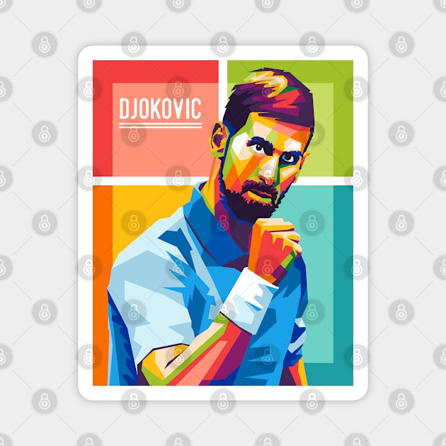 djokovic Magnet by cool pop art house