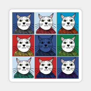 Sweater Cat Portrait Graphic Magnet