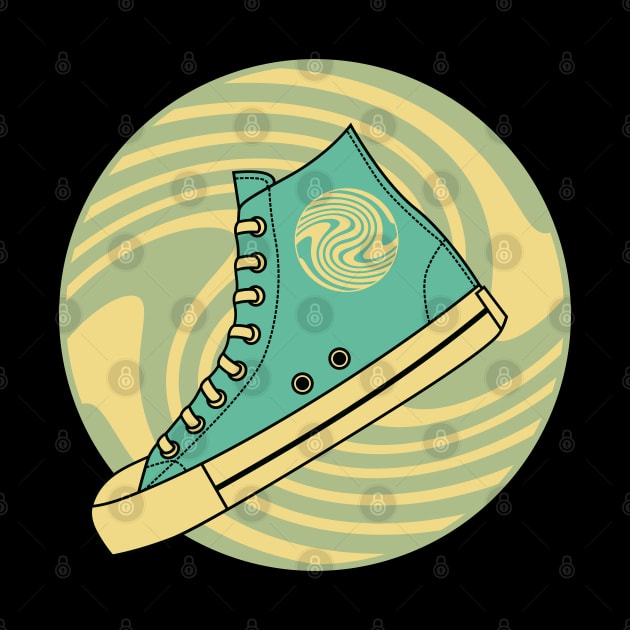 Green High Top Sneaker by 1001Kites