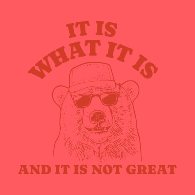 It Is What It Is And It Is Not Great - Funny Bear Raccoon by YastiMineka