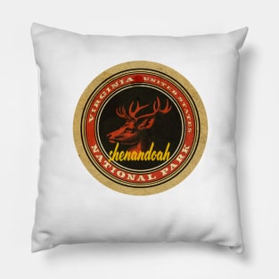 shenandoah national park Vintage Logo Pillow