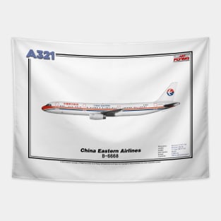 Airbus A321 - China Eastern Airlines (Art Print) Tapestry