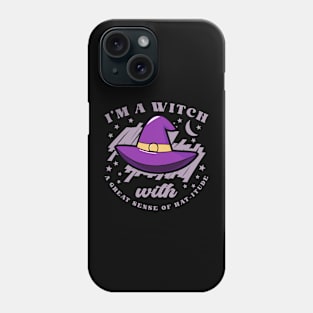 Halloween Witch A Great Sense Of Hat-itude Phone Case