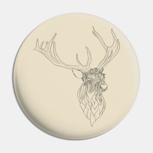 Furry deer Pin