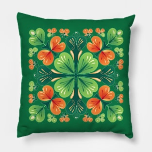 Clover shamrock in St Patricks day Pillow