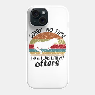 Otter otter vintage pun animal motif Love Phone Case