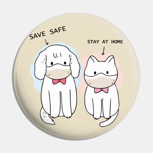 Stay at Home Cat And dog Pin