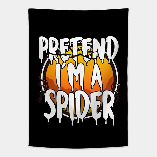 Pretend I'm A Spider Funny Lazy Halloween Costume Last Minute Halloween Costume Halloween 2021 Gift Tapestry by dianoo