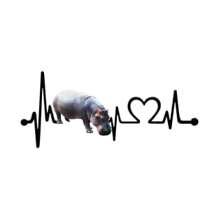 Hippopotamus Heartbeat Art Gift Tshirt Fridays For Future T-Shirt T-Shirt