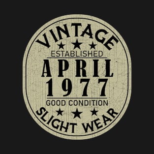 Vintage Established April 1977 - Good Condition Slight Wear T-Shirt